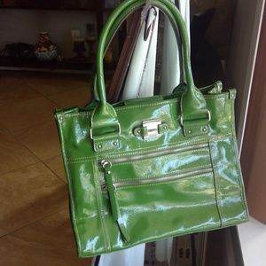 Franco Sarto Green Satchel Handbag Purse